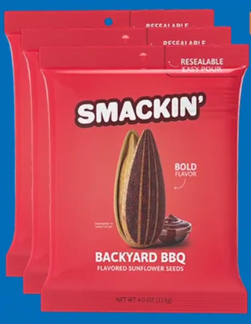 SMACKIN SUNFLOWER SEEDS, 4 OZ